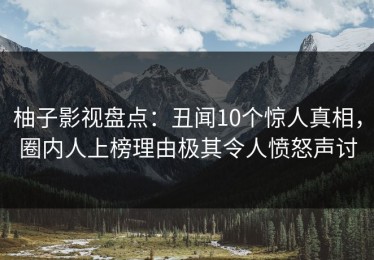 柚子影视盘点：丑闻10个惊人真相，圈内人上榜理由极其令人愤怒声讨