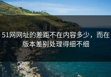 51网网址的差距不在内容多少，而在版本差别处理得细不细