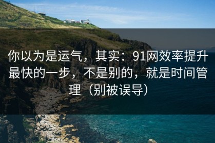 你以为是运气，其实：91网效率提升最快的一步，不是别的，就是时间管理（别被误导）