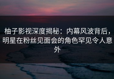 柚子影视深度揭秘：内幕风波背后，明星在粉丝见面会的角色罕见令人意外