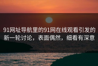 91网址导航里的91网在线观看引发的新一轮讨论，表面偶然，细看有深意