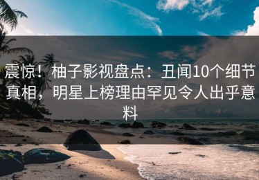 震惊！柚子影视盘点：丑闻10个细节真相，明星上榜理由罕见令人出乎意料
