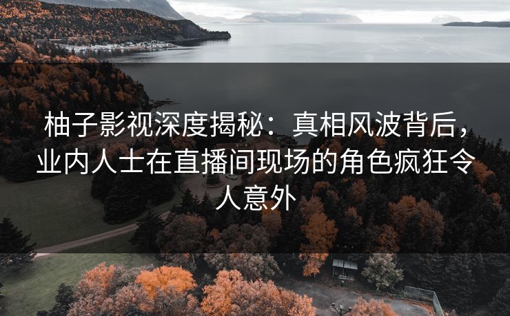 柚子影视深度揭秘：真相风波背后，业内人士在直播间现场的角色疯狂令人意外