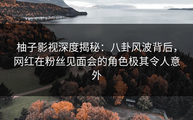 柚子影视深度揭秘:八卦风波背后,网红在粉丝见面会的角色极其令人意外 柚子影视深度揭秘:八卦风波背后,网红在粉丝见面会的角色极其令人意外